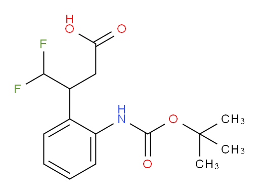 3-(2-{[(tert-butoxy)carbonyl]amino}phenyl)-4,4-difluorobutanoic acid