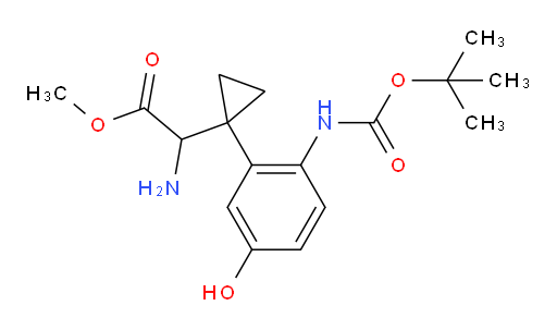 methyl 2-amino-2-[1-(2-{[(tert-butoxy)carbonyl]amino}-5-hydroxyphenyl)cyclopropyl]acetate