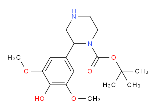 tert-butyl 2-(4-hydroxy-3,5-dimethoxyphenyl)piperazine-1-carboxylate