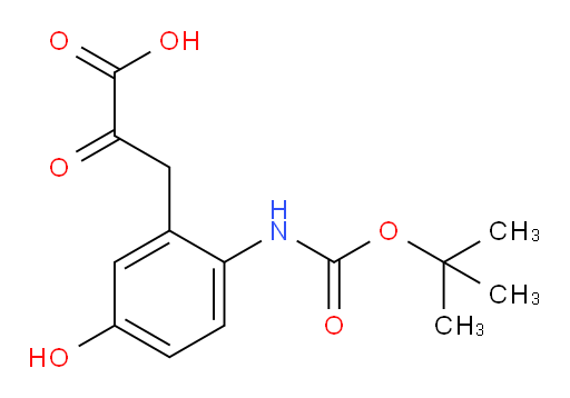 3-(2-{[(tert-butoxy)carbonyl]amino}-5-hydroxyphenyl)-2-oxopropanoic acid