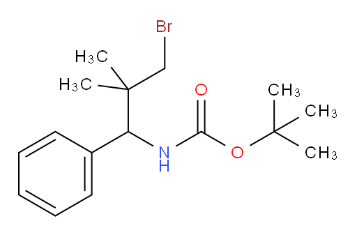 tert-butyl N-(3-bromo-2,2-dimethyl-1-phenylpropyl)carbamate