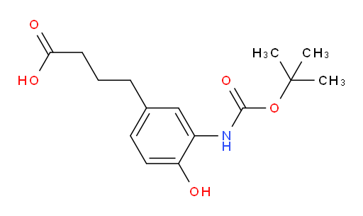 4-(3-{[(tert-butoxy)carbonyl]amino}-4-hydroxyphenyl)butanoic acid