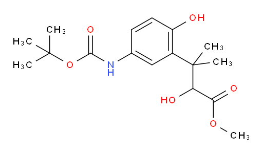 methyl 3-(5-{[(tert-butoxy)carbonyl]amino}-2-hydroxyphenyl)-2-hydroxy-3-methylbutanoate