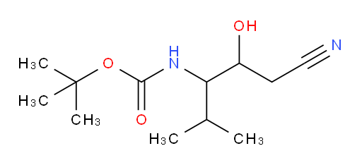 tert-butyl N-(1-cyano-2-hydroxy-4-methylpentan-3-yl)carbamate
