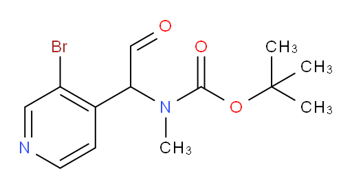 tert-butyl N-[1-(3-bromopyridin-4-yl)-2-oxoethyl]-N-methylcarbamate