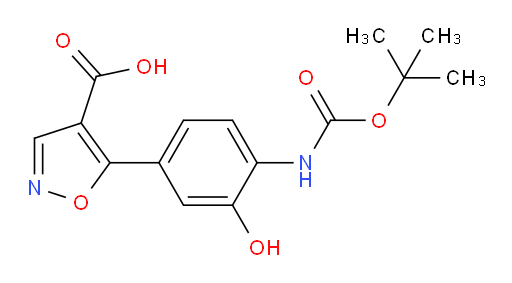 5-(4-{[(tert-butoxy)carbonyl]amino}-3-hydroxyphenyl)-1,2-oxazole-4-carboxylic acid