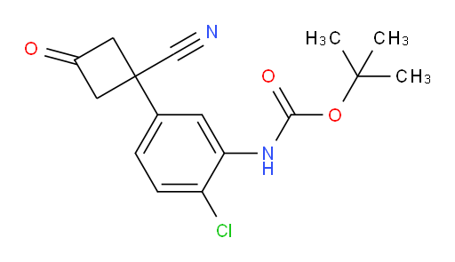 tert-butyl N-[2-chloro-5-(1-cyano-3-oxocyclobutyl)phenyl]carbamate