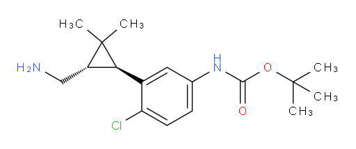 rac-tert-butyl N-{3-[(1R,3R)-3-(aminomethyl)-2,2-dimethylcyclopropyl]-4-chlorophenyl}carbamate