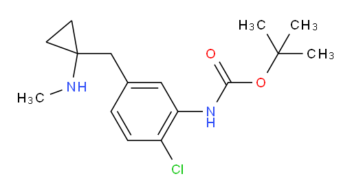 tert-butyl N-(2-chloro-5-{[1-(methylamino)cyclopropyl]methyl}phenyl)carbamate