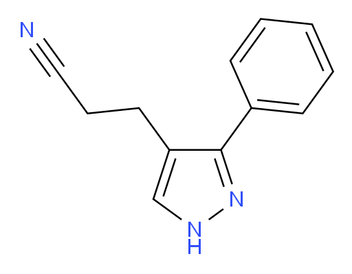 3-(3-phenyl-1H-pyrazol-4-yl)propanenitrile