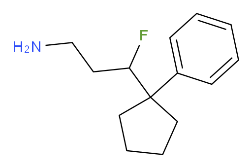 3-fluoro-3-(1-phenylcyclopentyl)propan-1-amine