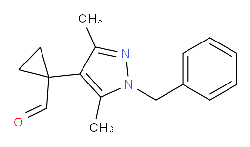 1-(1-benzyl-3,5-dimethyl-1H-pyrazol-4-yl)cyclopropane-1-carbaldehyde