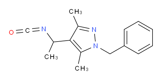 1-benzyl-4-(1-isocyanatoethyl)-3,5-dimethyl-1H-pyrazole