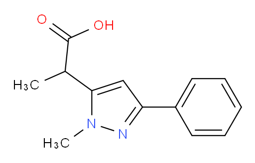 2-(1-methyl-3-phenyl-1H-pyrazol-5-yl)propanoic acid