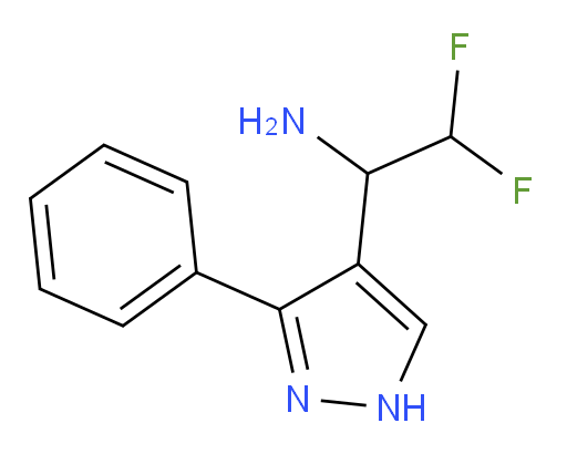 2,2-difluoro-1-(3-phenyl-1H-pyrazol-4-yl)ethan-1-amine