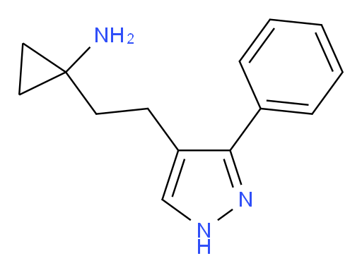 1-[2-(3-phenyl-1H-pyrazol-4-yl)ethyl]cyclopropan-1-amine