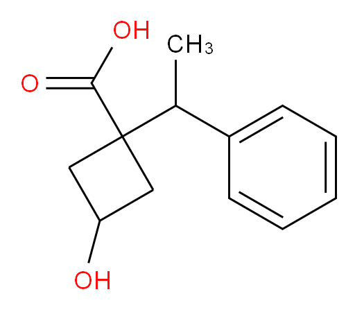 3-hydroxy-1-(1-phenylethyl)cyclobutane-1-carboxylic acid