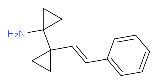1-[1-(2-phenylethenyl)cyclopropyl]cyclopropan-1-amine