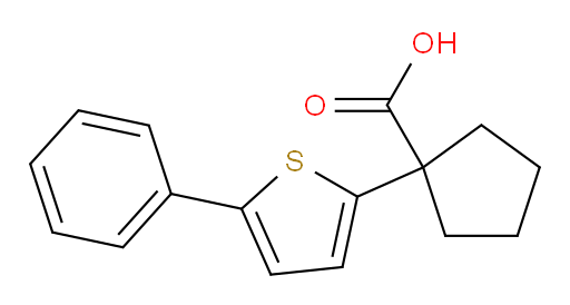 1-(5-phenylthiophen-2-yl)cyclopentane-1-carboxylic acid