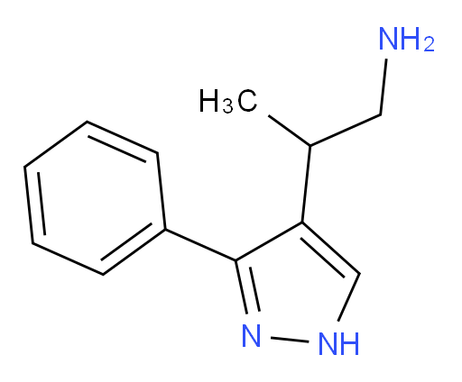 2-(3-phenyl-1H-pyrazol-4-yl)propan-1-amine