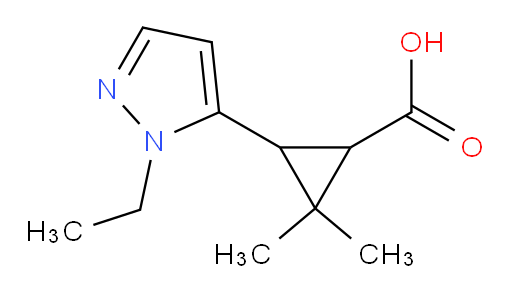 3-(1-ethyl-1H-pyrazol-5-yl)-2,2-dimethylcyclopropane-1-carboxylic acid