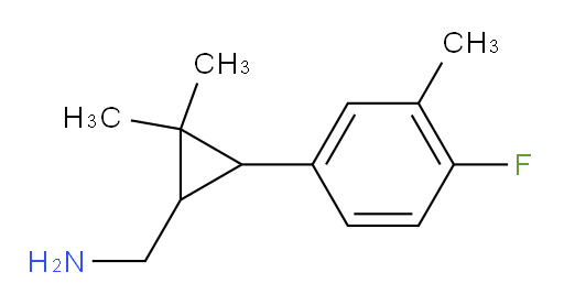 [3-(4-fluoro-3-methylphenyl)-2,2-dimethylcyclopropyl]methanamine
