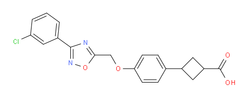 3-(4-{[3-(3-chlorophenyl)-1,2,4-oxadiazol-5-yl]methoxy}phenyl)cyclobutane-1-carboxylic acid