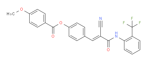 4-(2-cyano-2-{[2-(trifluoromethyl)phenyl]carbamoyl}eth-1-en-1-yl)phenyl 4-methoxybenzoate