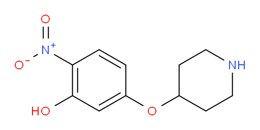 2-nitro-5-(piperidin-4-yloxy)phenol