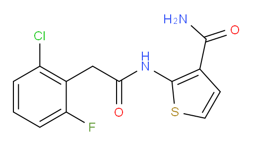 2-[2-(2-chloro-6-fluorophenyl)acetamido]thiophene-3-carboxamide