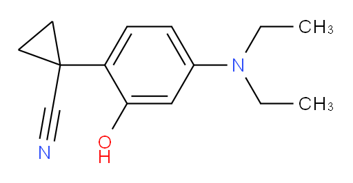 1-[4-(diethylamino)-2-hydroxyphenyl]cyclopropane-1-carbonitrile