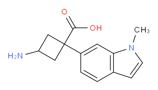 3-amino-1-(1-methyl-1H-indol-6-yl)cyclobutane-1-carboxylic acid