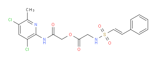 [(3,5-dichloro-6-methylpyridin-2-yl)carbamoyl]methyl 2-(2-phenylethenesulfonamido)acetate
