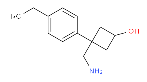 3-(aminomethyl)-3-(4-ethylphenyl)cyclobutan-1-ol