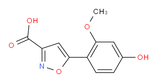 5-(4-hydroxy-2-methoxyphenyl)-1,2-oxazole-3-carboxylic acid