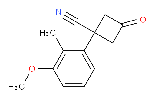 1-(3-methoxy-2-methylphenyl)-3-oxocyclobutane-1-carbonitrile