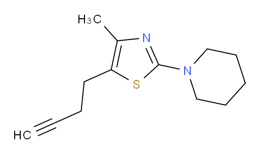 1-[5-(but-3-yn-1-yl)-4-methyl-1,3-thiazol-2-yl]piperidine