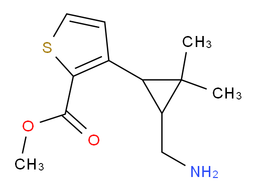 methyl 3-[3-(aminomethyl)-2,2-dimethylcyclopropyl]thiophene-2-carboxylate