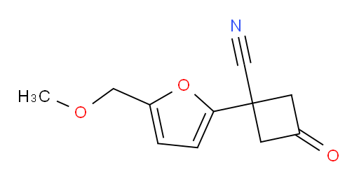1-[5-(methoxymethyl)furan-2-yl]-3-oxocyclobutane-1-carbonitrile