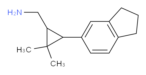 [3-(2,3-dihydro-1H-inden-5-yl)-2,2-dimethylcyclopropyl]methanamine
