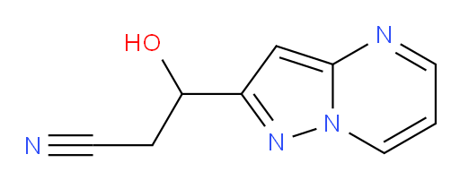 3-hydroxy-3-{pyrazolo[1,5-a]pyrimidin-2-yl}propanenitrile