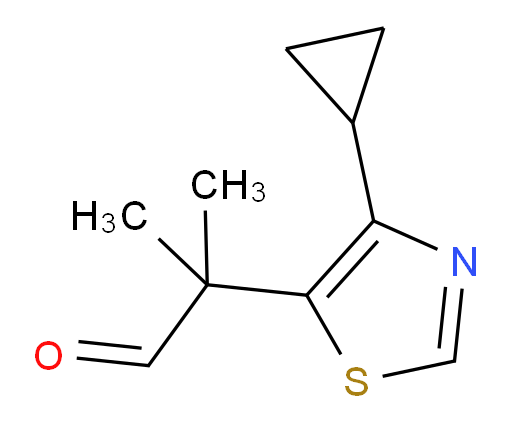 2-(4-cyclopropyl-1,3-thiazol-5-yl)-2-methylpropanal