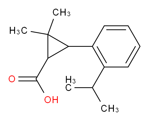 2,2-dimethyl-3-[2-(propan-2-yl)phenyl]cyclopropane-1-carboxylic acid