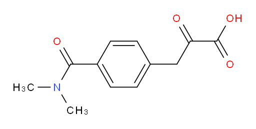3-[4-(dimethylcarbamoyl)phenyl]-2-oxopropanoic acid