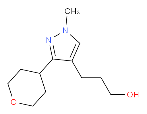 3-[1-methyl-3-(oxan-4-yl)-1H-pyrazol-4-yl]propan-1-ol