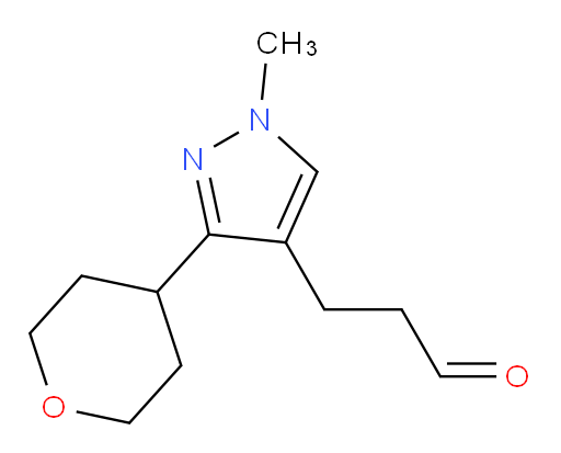 3-[1-methyl-3-(oxan-4-yl)-1H-pyrazol-4-yl]propanal