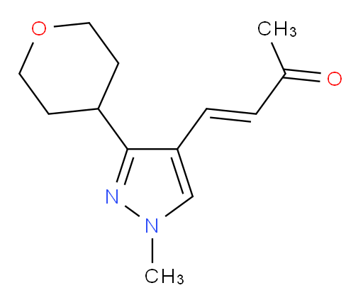 4-[1-methyl-3-(oxan-4-yl)-1H-pyrazol-4-yl]but-3-en-2-one