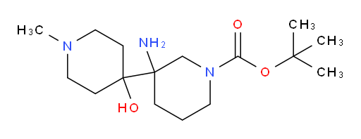 tert-butyl 3-amino-3-(4-hydroxy-1-methylpiperidin-4-yl)piperidine-1-carboxylate