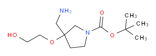 tert-butyl 3-(aminomethyl)-3-(2-hydroxyethoxy)pyrrolidine-1-carboxylate
