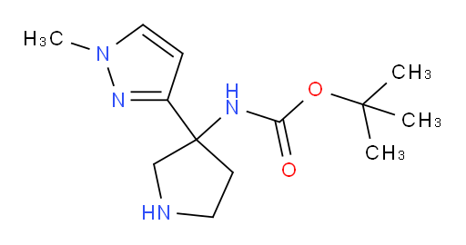 tert-butyl N-[3-(1-methyl-1H-pyrazol-3-yl)pyrrolidin-3-yl]carbamate